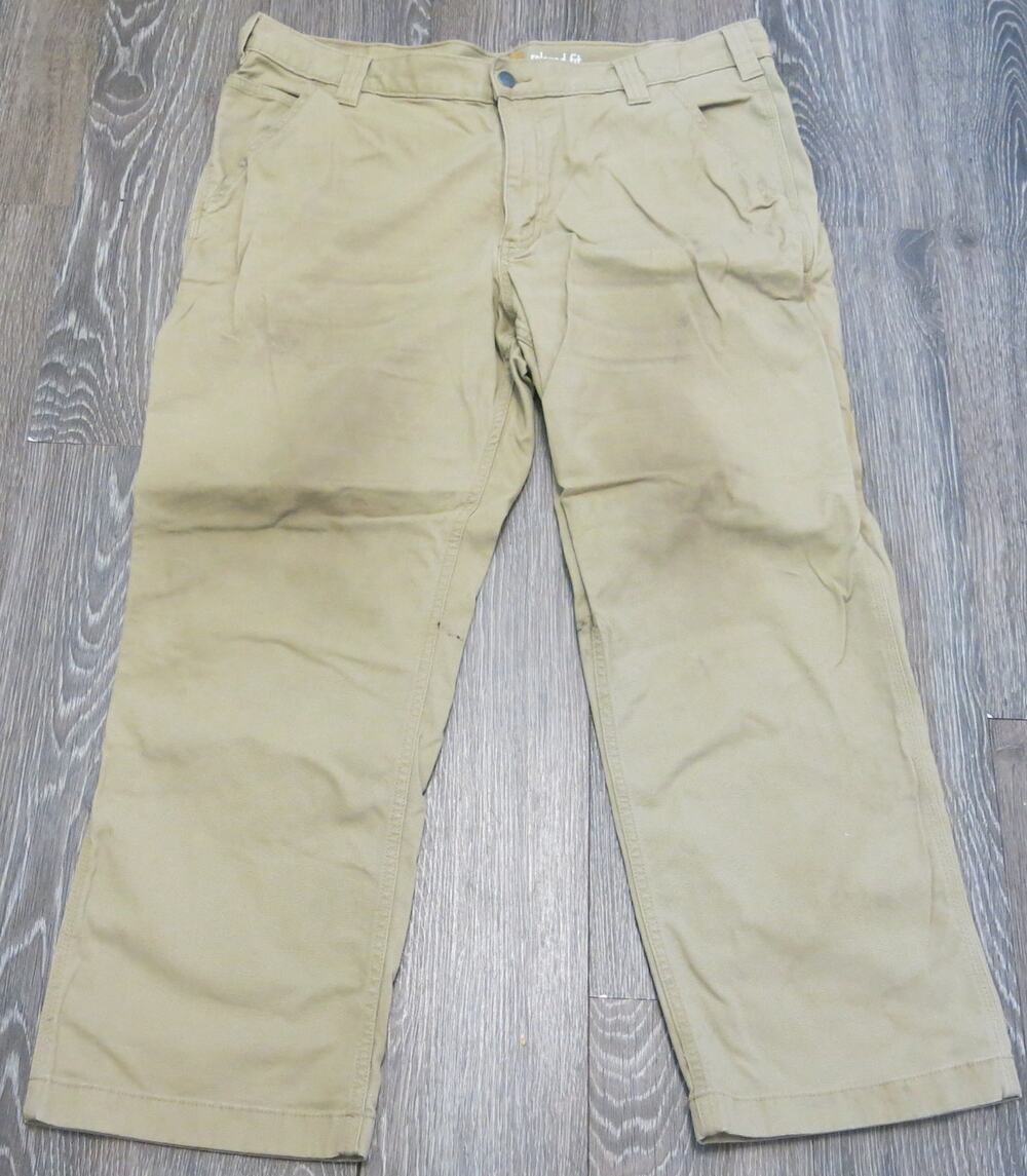 Carhartt Relaxed Fit Work Utility Pants Size 38x28 Mens Cell Pocket Tan Uniform